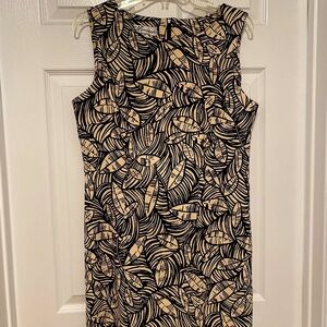 Dressbarn Tan and Brown floral print